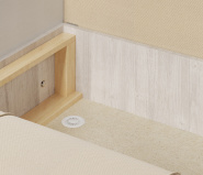 Диван прямой Дубай Белый/Черный